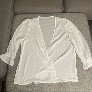 SHEIN White Sheer Blouse